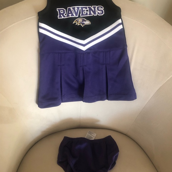 Toddler Black and Purple Ravens dress with matching bloomers. 18M - Picture 2 of 3